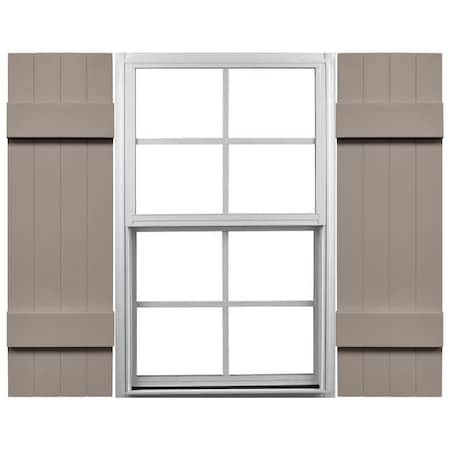 Ekena Millwork 14-in. W x 51-in. H Mid-America Vinyl, Standard Size Four Board Joined Shutters, 008 - Clay, PR 00031451008